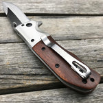 LDT DA43 Folding Knife 8Cr14Mov Blade Steel Rosewood Handle