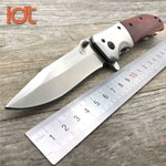 LDT DA43 Folding Knife 8Cr14Mov Blade Steel Rosewood Handle
