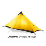 LanShan 2 3F UL GEAR 2 Person 4 Season Professional 15D Silicon Nylon Rodless Tent