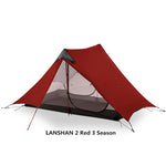 LanShan 2 3F UL GEAR 2 Person 4 Season Professional 15D Silicon Nylon Rodless Tent