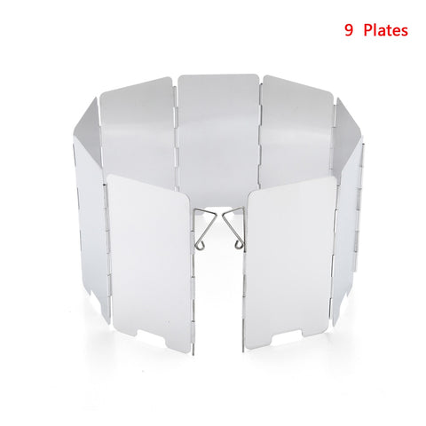 9 Plates Foldable Gas Stove Windshield