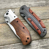 LDT DA43 Folding Knife 8Cr14Mov Blade Steel Rosewood Handle