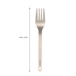Titanium Spoon and Fork Tableware Set with Storage Sack