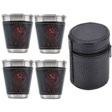 4PCS  70ML Stainless Steel  Portable Travel Cups