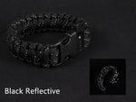 24.5cm Nine Core Reflective Paracord Emergency Bracelet