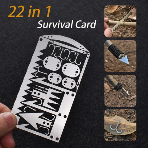 22 in 1 Survival Card Pocket Multi tool