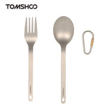 Titanium Spoon and Fork Tableware Set with Storage Sack