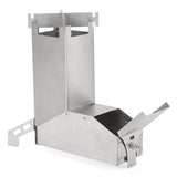 Lixada Foldable Rocket Stove Windproof Stainless Steel Camping Stove Picnic Wood Burning Stoves BBQ Cooking Furnace Wood Stove