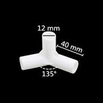 5 Pcs 12mm PVC Straight Elbow  Cross Connector Joint 60 90 120 135 Degree Tee Connector