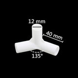 5 Pcs 12mm PVC Straight Elbow  Cross Connector Joint 60 90 120 135 Degree Tee Connector