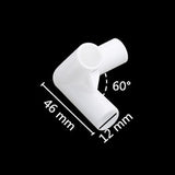 5 Pcs 12mm PVC Straight Elbow  Cross Connector Joint 60 90 120 135 Degree Tee Connector