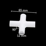 5 Pcs 12mm PVC Straight Elbow  Cross Connector Joint 60 90 120 135 Degree Tee Connector