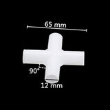 5 Pcs 12mm PVC Straight Elbow  Cross Connector Joint 60 90 120 135 Degree Tee Connector