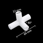 5 Pcs 12mm PVC Straight Elbow  Cross Connector Joint 60 90 120 135 Degree Tee Connector