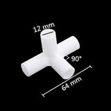 5 Pcs 12mm PVC Straight Elbow  Cross Connector Joint 60 90 120 135 Degree Tee Connector